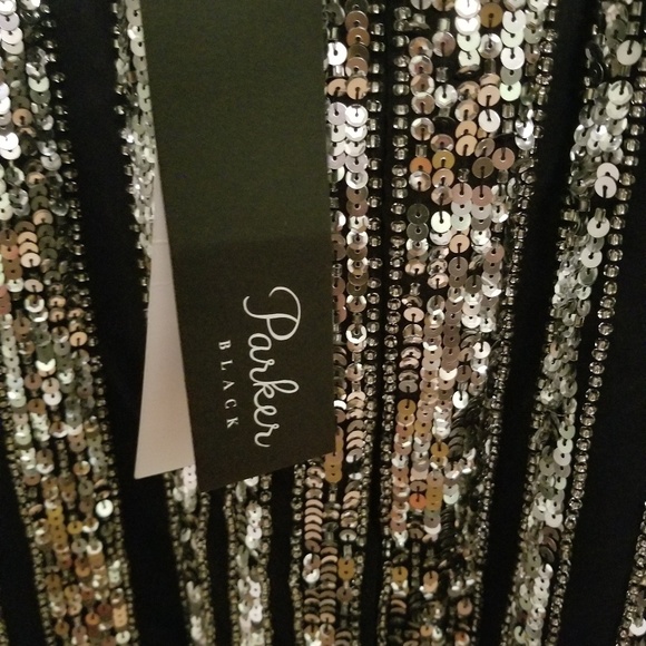 Sequin Black and Silver Party Dress- Size 6 - Picture 4 of 5
